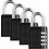 Combination Lock for School Gym Locker, Resettable 4 Digit Combination Padlock with Adjustable Code, Durable Zinc Alloy Waterproof Lock for Toolbox 1