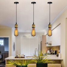 Luminaires suspendus vintage, suspensions de plafond style industriel rétro, luminaires suspendus à longueur réglable avec douilles E27,