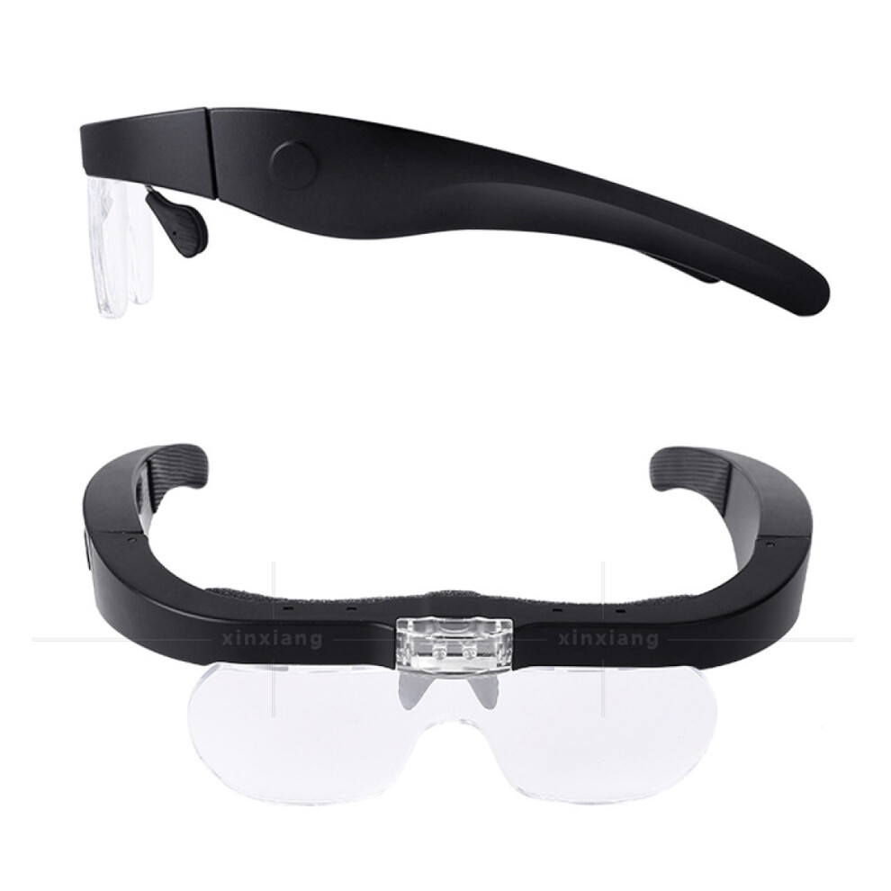 Light Handsfree Led Illuminated Magnifying Glass, Detachable Lenses With Adjustable Led Rechargeable Battery Soft Nose Pad For Jewelry Making Watch