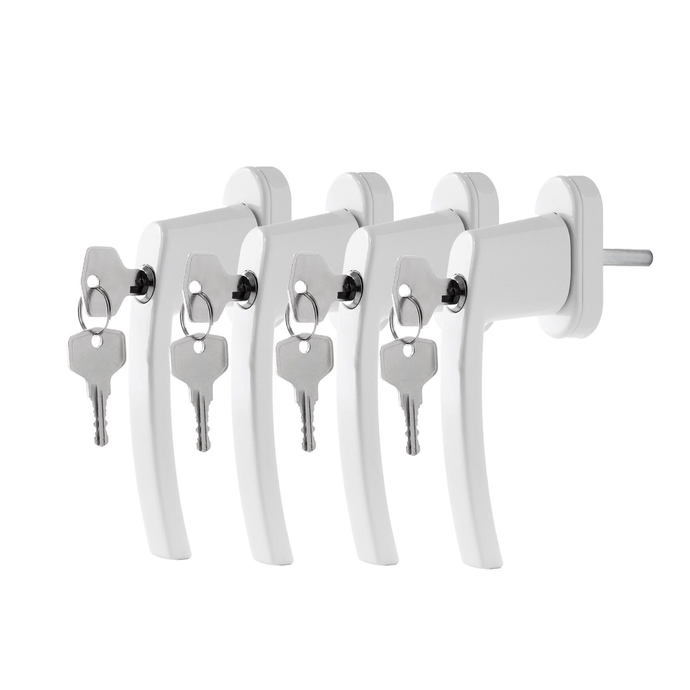 Sturdy Aluminum Alloy Window Handle Replacement, Easy To Install Casement Window Hardware With Secure Locking Mechanism And Key Access, Compatible 9173940303065