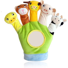 Leuke handpoppen voor fantasierijk rollenspel, gemaakt van hoogwaardig pluche safari- en jungledieren met beweegbare mond en heldere kleuren.