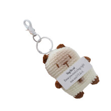 Schöne strickende Katze Schlüsselanhänger Tier-weiße Schnalle 3