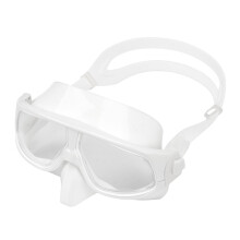 Dual Use PC Silicone Diving Goggles Waterproof Antifog Scuba Mask White 153g