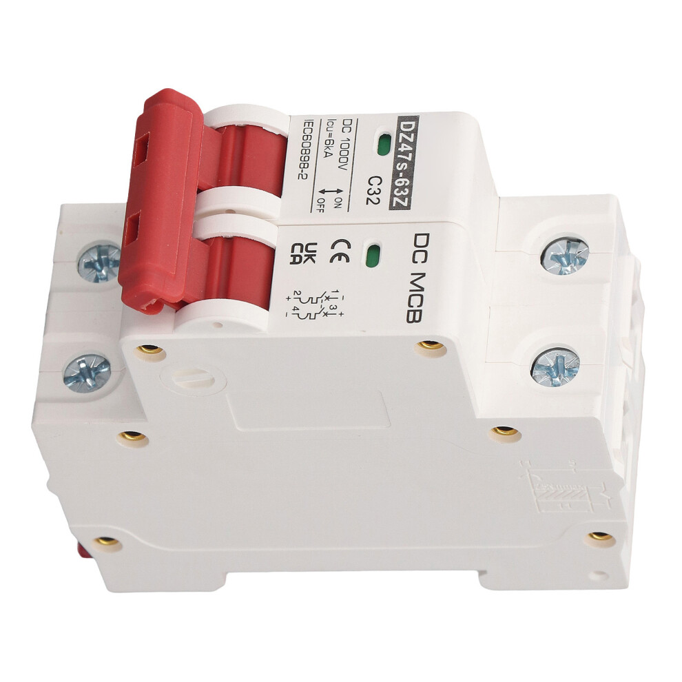 Solar Pv Mini Circuit Breaker 2P 6000A Breaking Capacity Dc 1000V 32A 7611371372615
