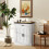 Homcom HOMCOM Sideboard Storage Cabinet with Thick Tabletop and 2 Barn Doors White 8