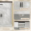 Homcom HOMCOM Sideboard Storage Cabinet with Thick Tabletop and 2 Barn Doors White 6