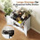 Homcom HOMCOM Sideboard Storage Cabinet with Thick Tabletop and 2 Barn Doors White 4