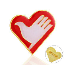 Elegante hart vrijwilliger reversspeld delicate-Pin-stijl