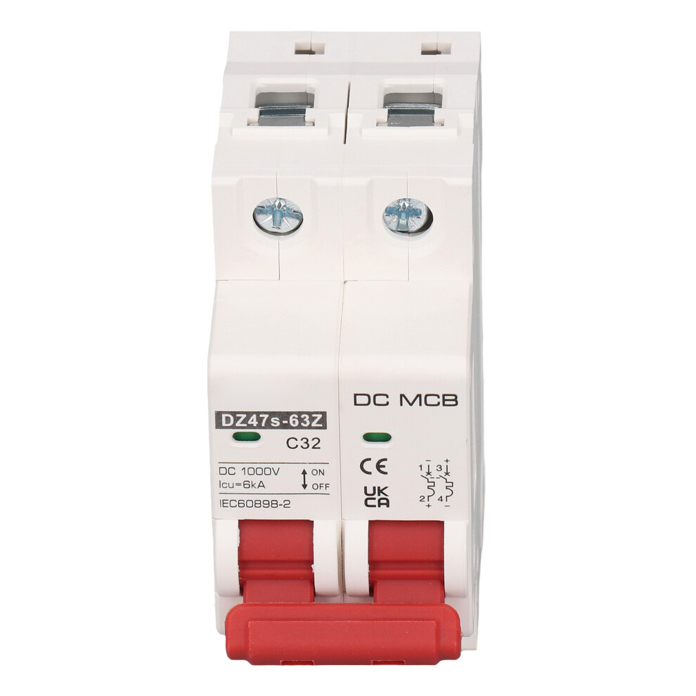 Solar System 6000A 2P Mini Circuit Breaker 32A Dc1000v Pv Protection 6941371373499