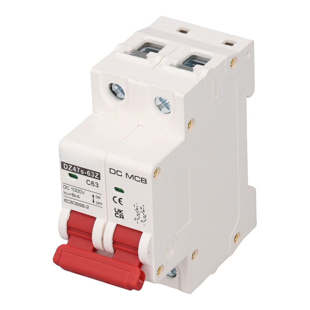 2P 63A 6Ka Dc Breaker For Solar Pv 1000V Din Rail Miniature Circuit Breaker 8151371373445