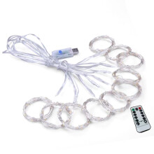 Guirlande lumineuse féérique alimentée par USB pour décoration intérieure et extérieure, étanche, avec 8 modes d'éclairage et minuterie