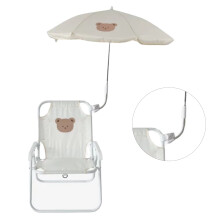 Children Cartoon Animal Folding Camping Chair with Umbrella, Metal, Durable PP