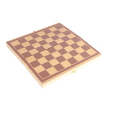 Foldable Wooden Chess Set for Family Fun Portable and Lightweight