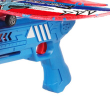 3-in-1 Kids Airplane Shooting Game Toy Plastic Blue for Indoor & Outdoor Fun