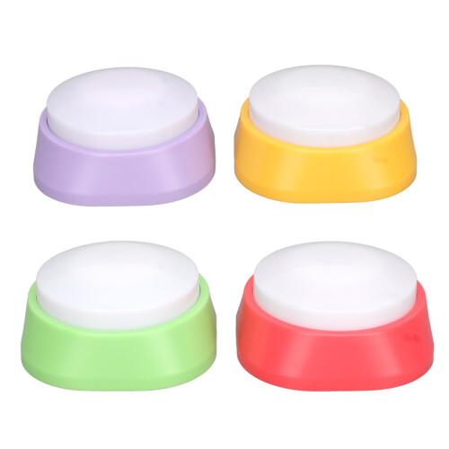 4 Pack Multicolor Voice Recording Buttons for Pet Communication, ABS Durable Materials 1