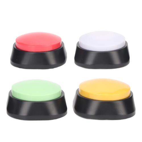Durable 4Pcs Pet Communication Buttons Assorted Colors 30s Record Time