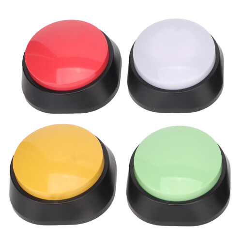 Durable 4Pcs Pet Communication Buttons Assorted Colors 30s Record Time 1