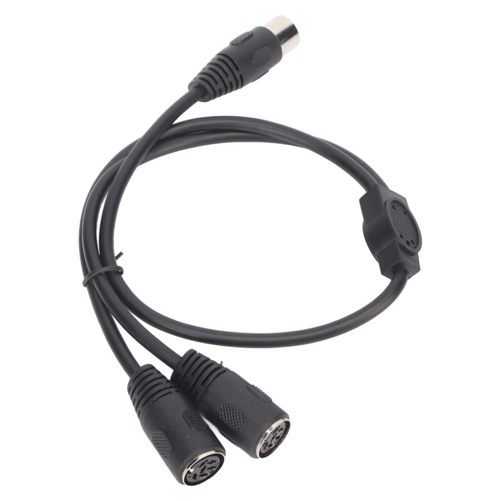6 Pin Din Male To 2 Female Y Splitter Cable 1.6Ft Extension 4621371377759