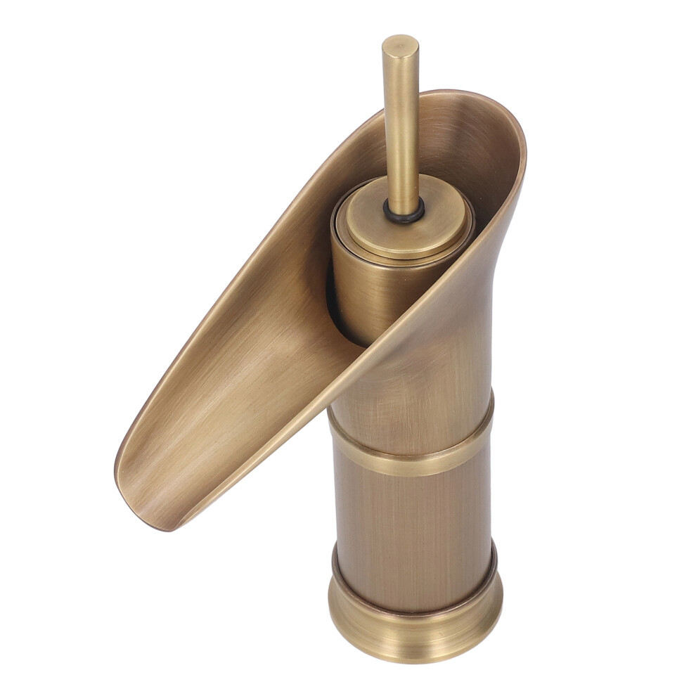 Antique Brass European Style Basin Faucet, Rotatable Hot Cold Water Tap 3011371379463