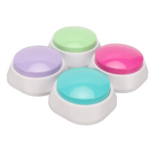 4er-Pack Hundestimmen-Aufnahmetasten, ABS, Grün-Rose-Lila-Seeblau