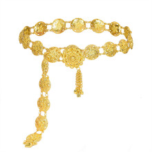 Eye Catching Hollow Flower Belly Dance Belt Stylish Waist-Gold