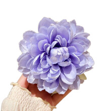 Große Blumen-Haarspange aus Kunststoff für-4 Lotusgreifer blau