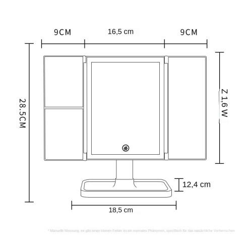 (Lederkorn) LED-Schmink spiegel Desktop-Desktop mit Licht 1