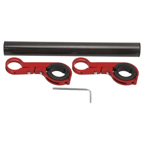 Carbon Red Bicycle Handlebar Double Extender Bracket Mount 116g 1