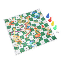 Portable 3-in-1 Flying Chess Game with Transparent Tote, 25x25cm