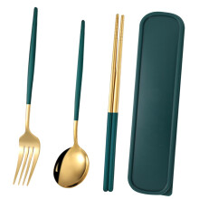 Portable Travel Utensil Set Stainless Steel Camping Cutlery with Case Chopstick Spoon Fork