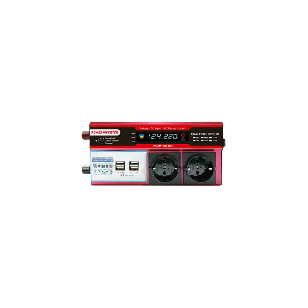 Portable Power Inverter, 1500W Continuous Dc To Ac With Modified Sine Wave Output, Comprehensive Safety Protections, Suitable For Cars, Trucks, Rvs, 9358999349947