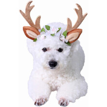 Fantasia de Natal para Pet, Tiara de Chifres de Rena com Tema de Floresta Exclusiva, Super Durável e de Alta Qualidade para Uso Prolongado,