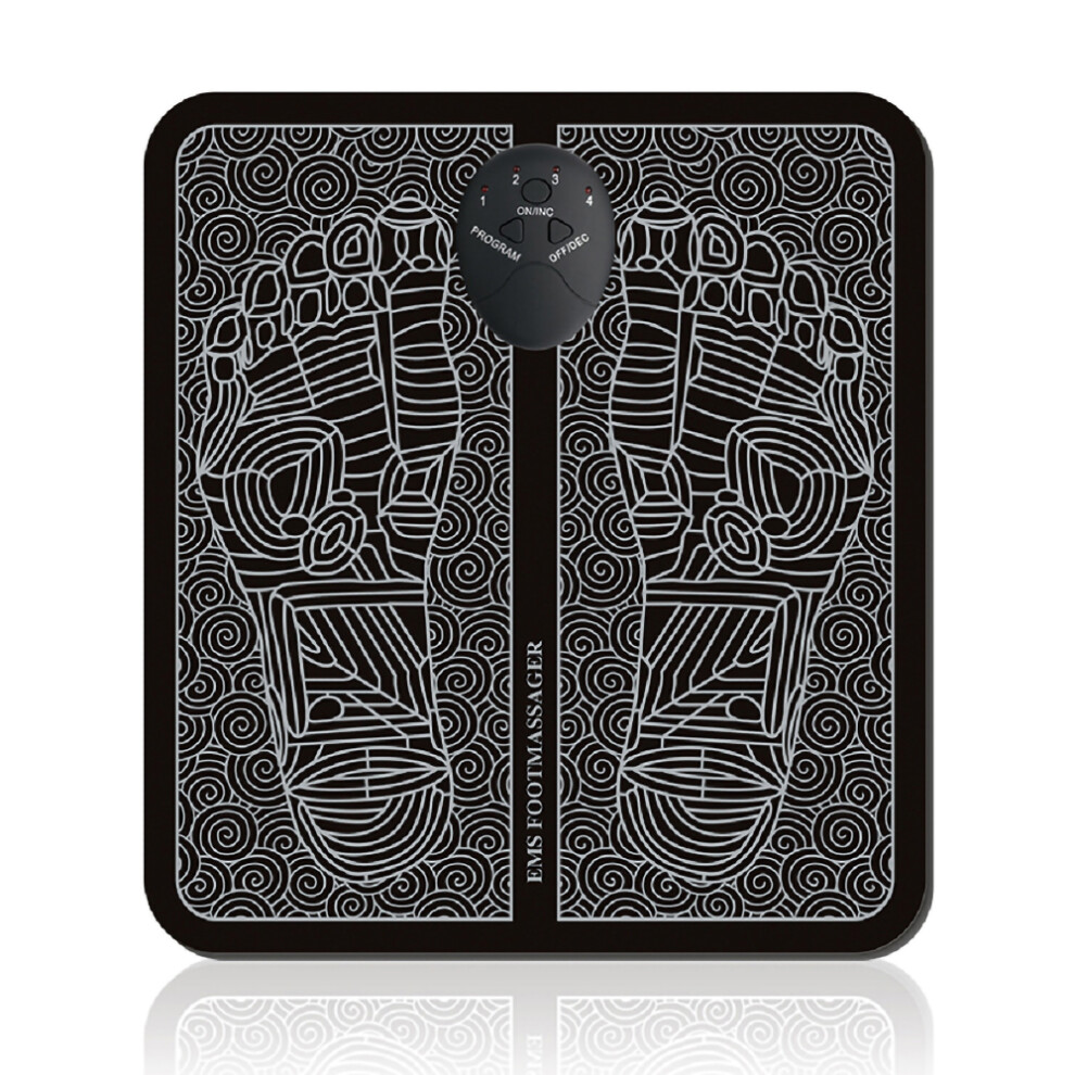 Electric Muscle Stimulator, Foot Massager Mat For Portable Design With Remote Control, Pain Relief Device, Customized Massage Settings, Acupressure