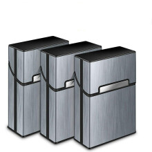 Metal Cigarette Case for Adult, Magnetic Flip Top Closure Waterproof and Anti-extrusion Durable Cigarette Storage with Elegant Brushed Design, Smooth