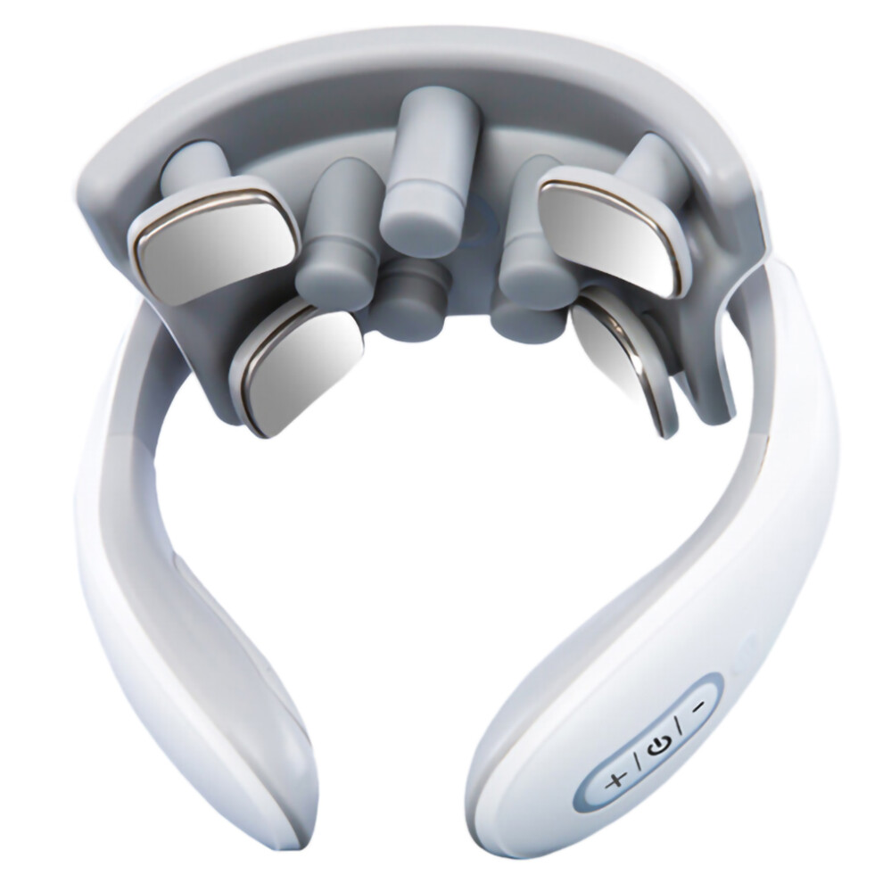 Cordless & Intelligent Neck Massager, Portable Electric Pulse Device for Pain Relief & Deep Tissue Massage, Heat Therapy for Muscles, Quiet