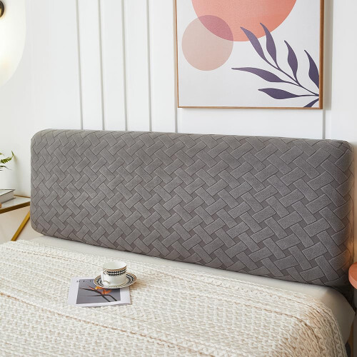Versatile Headboard Cover, Easy Install Decorative Cover, Universal Fit Solid Jacquard Fabric for Year-Round Use 1