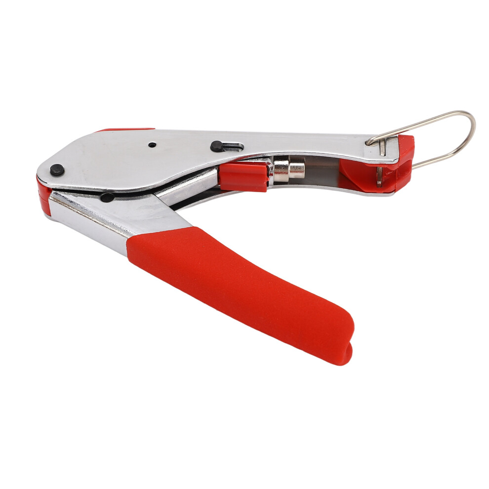 Coaxial Cable Crimper Kit With Stripper, 20 F Connectors, Adjustable, Red 8031370372994