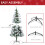 Homcom (5ft / 150cm) Homcom Christmas Tree Artificial Berry Xmas with Metal 6