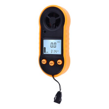 Tragbarer LCD-Anemometer mit beleuchtetem Display und 6-Blatt-Rad