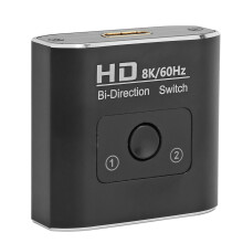 HDMI-switch-splitter, tovejs HDMI-switch, 2-ind/1-ud, 8K Ultra HD, 60Hz/48Gbps til Xbox, PS5, PC, skærm, TV, projektor, plug and play, hurtig og