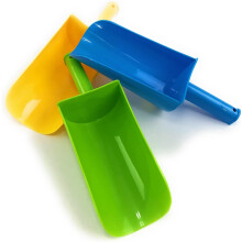 Beach Sand Shovels Toys For Kids, Unique Kids Tool With Sturdy Wooden Handle And Brightly Coloured Eco-Friendly Paint, Rounded Corners For Safety,
