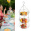 Hanging Fruit Basket Organizer, Versatile Function 3-Tier Kitchen Hanging Fruit Baskets, Practical and Sleek Design Iron Wire Storage with Adjustable 4