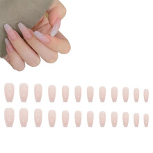 Faux ongles écologiques à coller, décorés de papillons, longs, en forme de cercueil, brillants, souples et réutilisables. Nombreuses