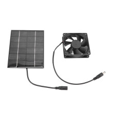 Solar Exhaust Fan, Solar Panel Fan Kit with Low Noise Design, Solar Powered Fan for Chicken Coop Greenhouse Shed Pet House, Dual Fan System with High