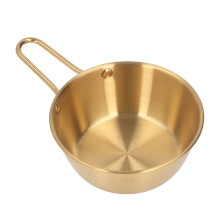 Food-Grade Makgeolli Bowl, Durable Korean Traditional Wine Bowls with Simple Design, Stainless Steel Handle Design Soup Bowl for Outdoor Dining