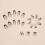 Nude Shimmer Nails, Κοντά Οβάλ Ψεύτικα Νύχια με UV LED Soak Off Varnish, Γαλλικά Νύχια με Πίεση, 4