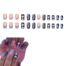 Acrylnagels, volledige dekking, zacht gelproces, eenvoudig aan te brengen met lijm en gelvellen, geschikt voor dagelijks gebruik door vrouwen.