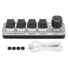 Multifunctional Macro Mechanical Keyboard with Customizable Screen, Magnetic Linear Switches and Hall Switches, Programmable Gaming Pad for Gaming