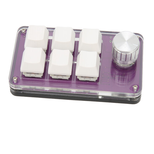 Mini teclado mecánico con teclas programables y función de perilla para Windows, Linux y OS X. Material de alta calidad. Función de 2