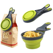 Revolutionize Your Pet's Feeding, Multifunction Pet Food Bag Clip, Collapsible Pet Scoop For Precise Measurement And Freshness, Essential Set For Pet